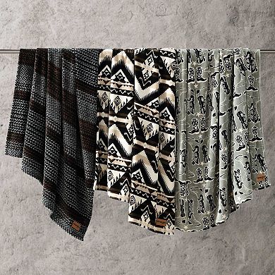 Wrangler Nash Stripe Knit Throw Blanket