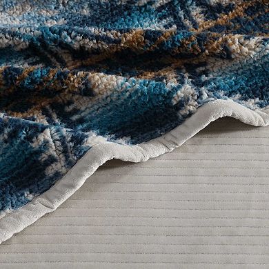 Wrangler Frontier Print Faux Sherpa Throw Blanket