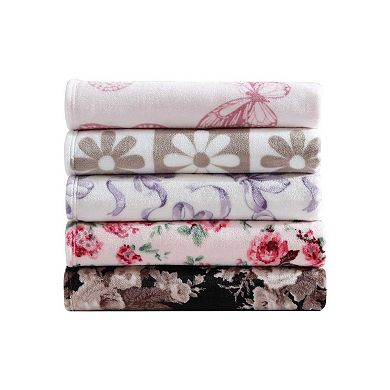 Betsey Johnson Daisy Check Beige Throw Blanket