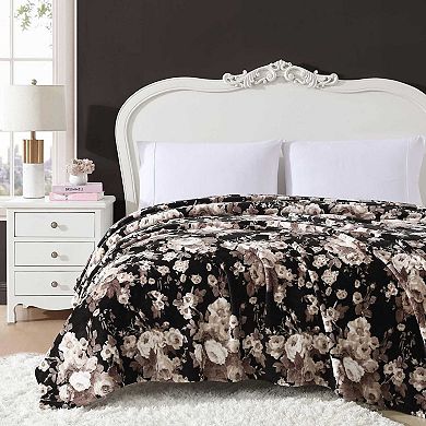 Betsey Johnson Vintage Floral Throw Blanket