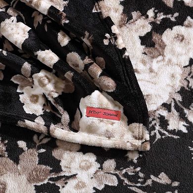 Betsey Johnson Vintage Floral Throw Blanket