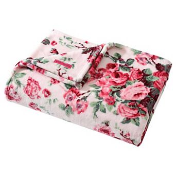 Betsey Johnson Vintage Floral Throw Blanket