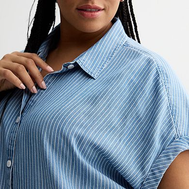 Plus Size Sonoma Goods For Life® Camp Shirt