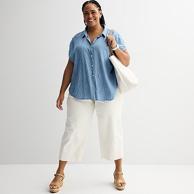Plus Size Sonoma Goods For Life® Camp Shirt