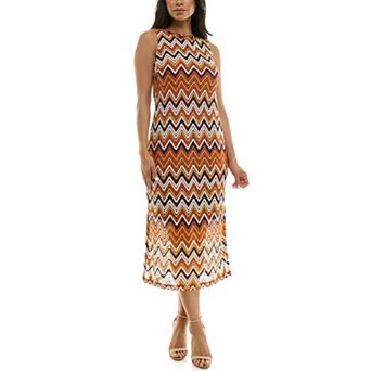 Women's Nina Leonard Crochet Maxi Dress