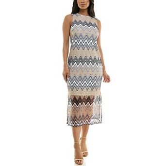 Women's Nina Leonard Crochet Maxi Dress