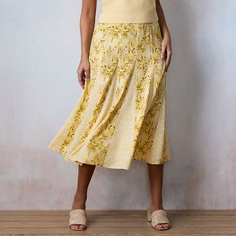 Petite LC Lauren Conrad Godet Midi Skirt