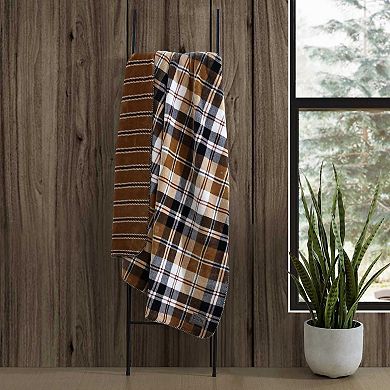 Eddie Bauer Trailhead Plaid Beige Blanket