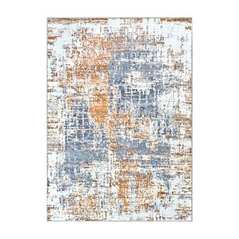 My Magic Carpet Aurora Abstract Multicolor Washable Rug