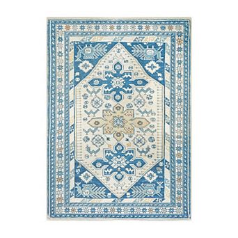 My Magic Carpet Saraz Blue Washable Rug
