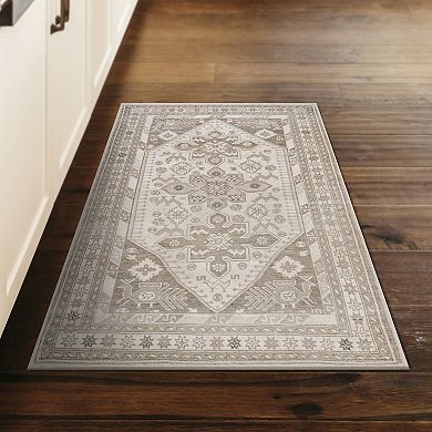 My Magic Carpet Saraz Grey Silver Washable Rug