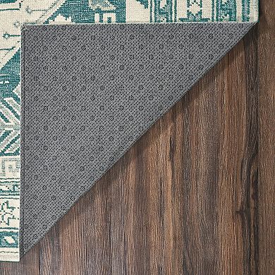 My Magic Carpet Saraz Teal Washable Rug