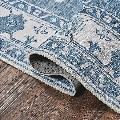 My Magic Carpet Shary Blue Washable Rug