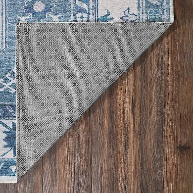 My Magic Carpet Shary Blue Washable Rug