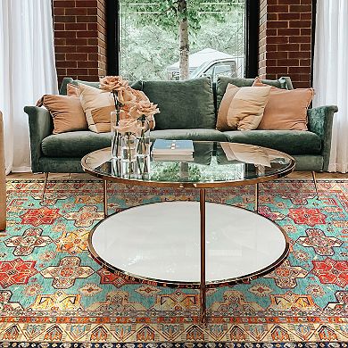 My Magic Carpet Ottoman Turquoise Rug