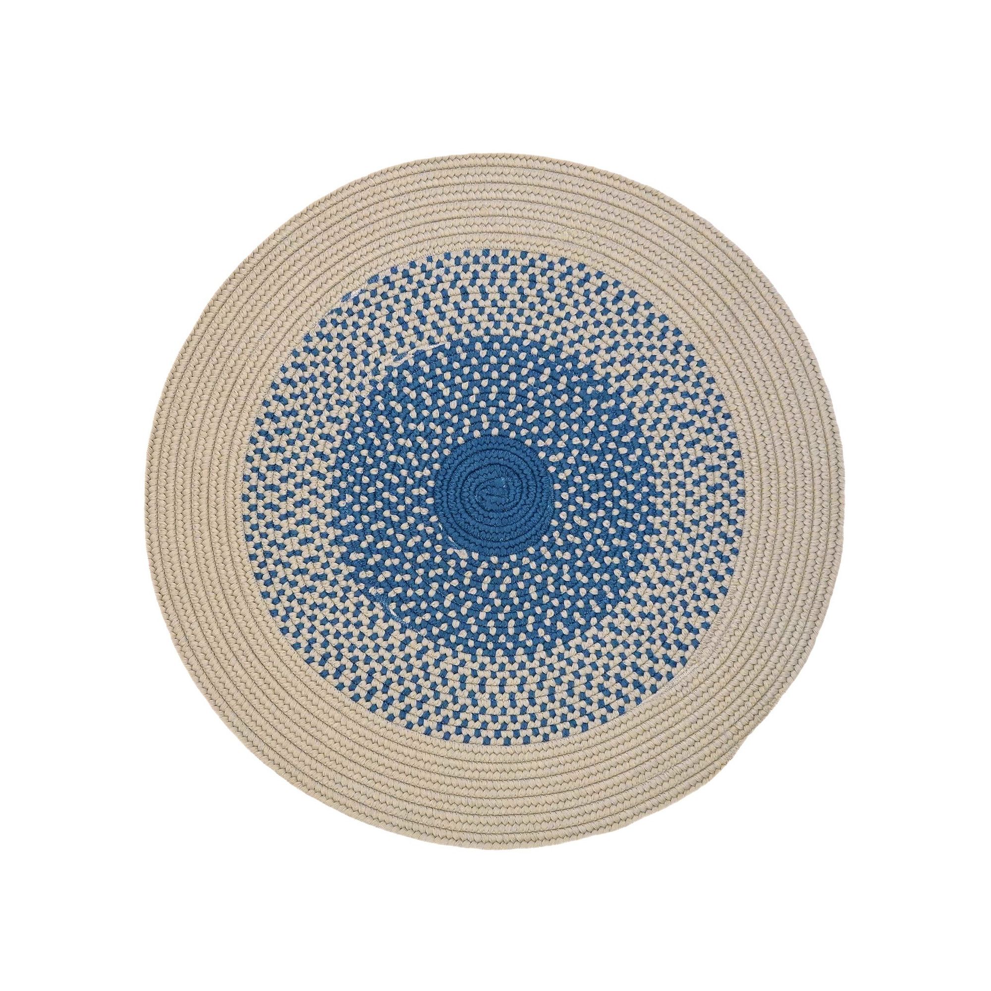 Colonial Mills Nevada Braid Round Area Rug, Lake Blue