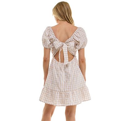 Juniors' Lily Rose Puff Sleeve Tiered Dress