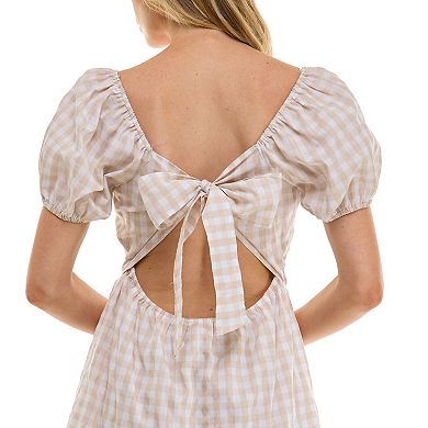 Juniors' Lily Rose Puff Sleeve Tiered Dress