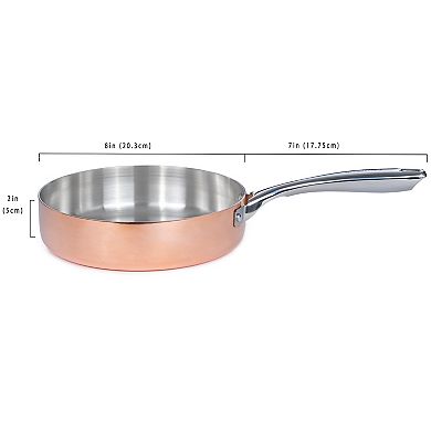 BergHOFF Vintage Tri-Ply Copper 9.5" Polished Deep Skillet