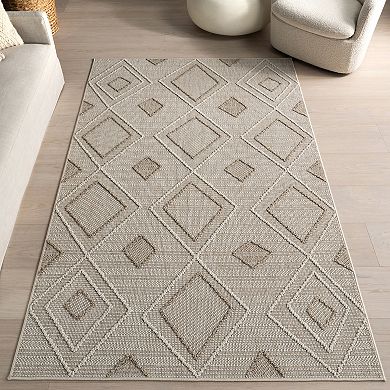 nuLOOM Maline Geometric Indoor/Outdoor Area Rug