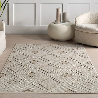 nuLOOM Maline Geometric Indoor/Outdoor Area Rug