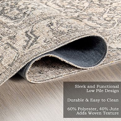 nuLOOM Hillstone Collection Traditional Vintage Medallion Area Rug