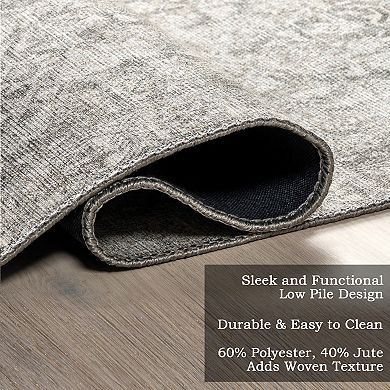 nuLOOM Hillstone Collection Traditional Vintage Medallion Area Rug