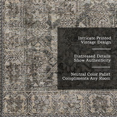 nuLOOM Hillstone Collection Traditional Vintage Medallion Area Rug