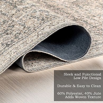 nuLOOM Hillstone Collection Traditional Vintage Medallion Area Rug