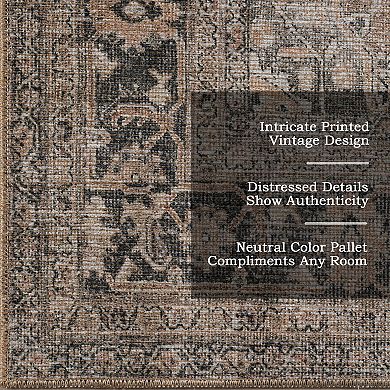 nuLOOM Hillstone Collection Traditional Vintage Medallion Area Rug