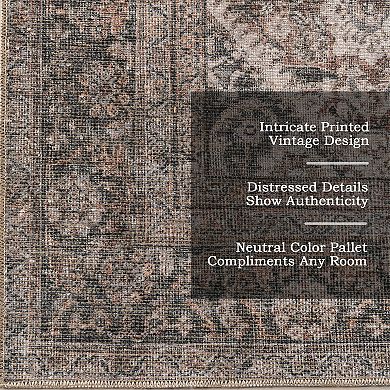nuLOOM Hillstone Collection Traditional Vintage Medallion Area Rug