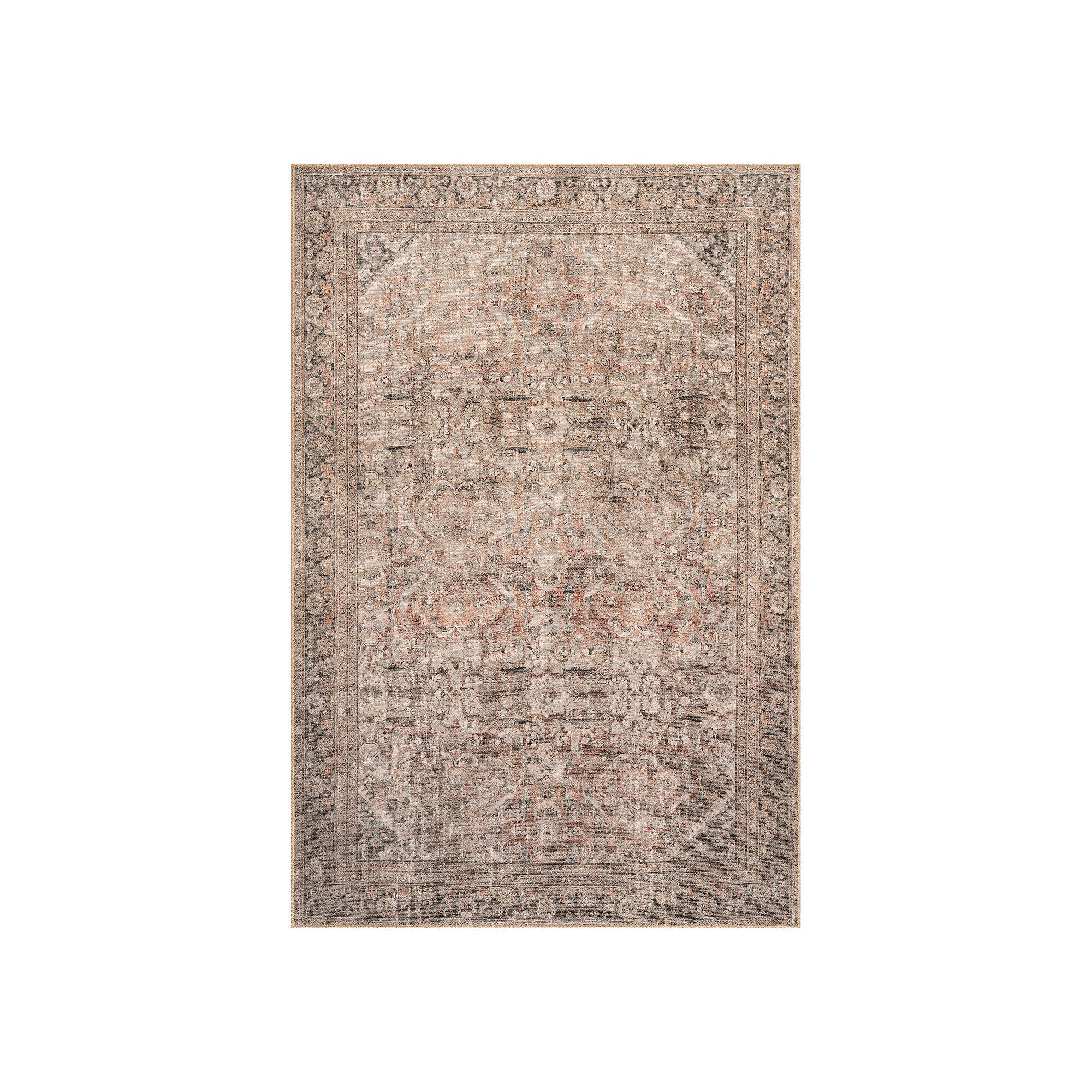nuLOOM Hillstone Collection Traditional Vintage Medallion Area Rug, Brown