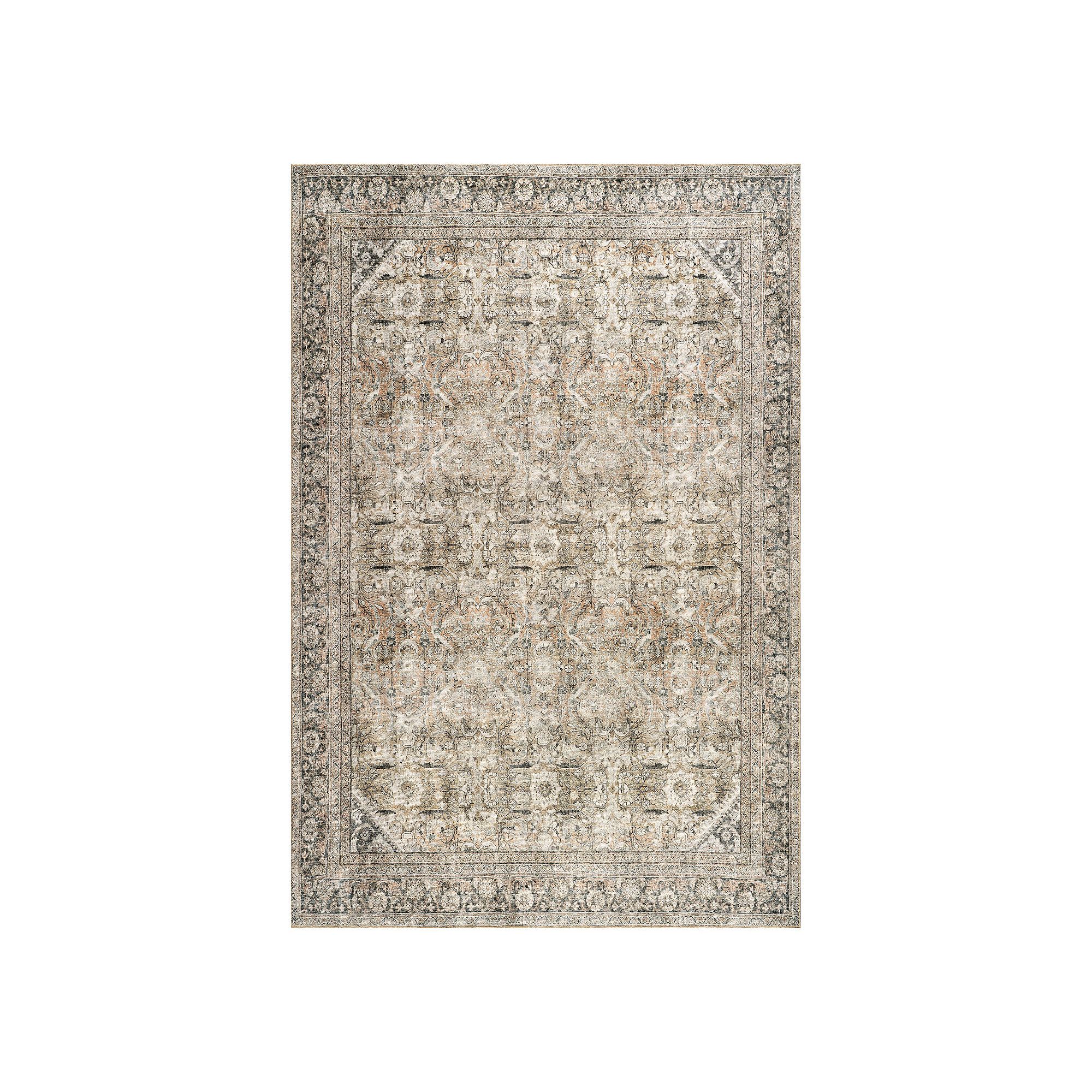 nuLOOM Hillstone Collection Traditional Vintage Medallion Area Rug, Dark Be