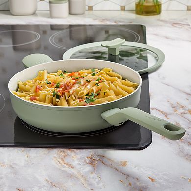 BergHOFF Balance Nonstick Ceramic Long Handle Sauté Pan with Glass Lid