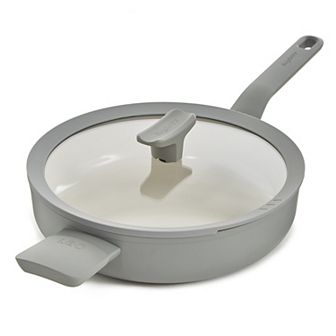 BergHOFF Balance Nonstick Ceramic Long Handle Sauté Pan with Glass Lid