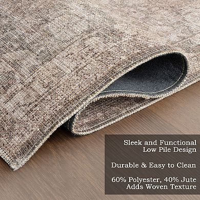 nuLOOM Hillstone Collection Traditional Vintage Medallion Area Rug