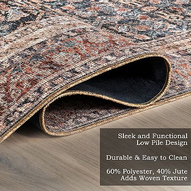 nuLOOM Hillstone Collection Traditional Vintage Medallion Area Rug