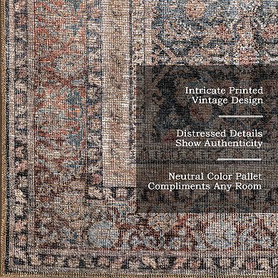 nuLOOM Hillstone Collection Traditional Vintage Medallion Area Rug