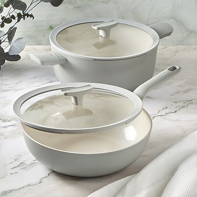 BergHOFF Balance Nonstick 11-in. 6.5qt. Recycled Aluminum Ceramic Stockpot and Glass Lid
