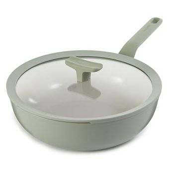 BergHOFF Balance 11" 4.4-qt Recycled Aluminum Nonstick Ceramic Wok Pan with Glass Lid