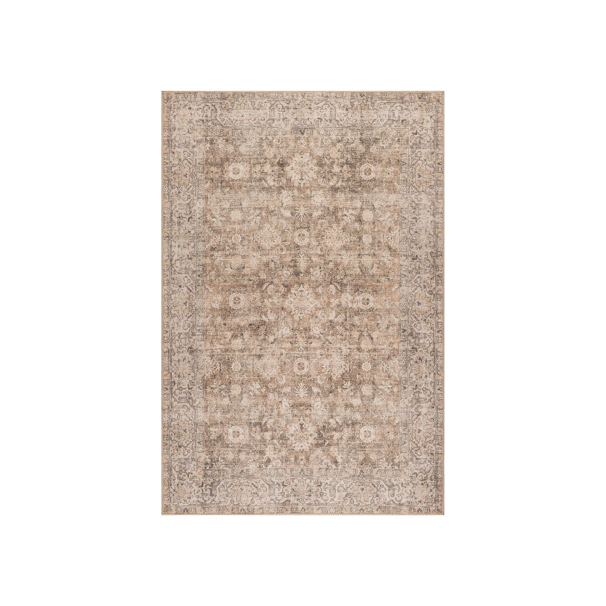 nuLOOM Hillstone Collection Traditional Vintage Medallion Area Rug, Brown