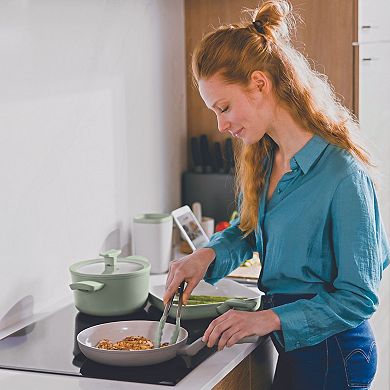 BergHOFF Balance Nonstick Recycled Aluminum Ceramic 9.5-in. Frying Pan and 13.75-in. Nylon Turner Set