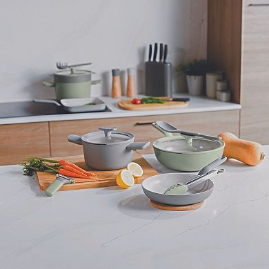 BergHOFF Balance Nonstick Recycled Aluminum Ceramic 9.5-in. Frying Pan and 13.75-in. Nylon Turner Set