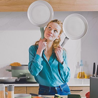 BergHOFF Balance Nonstick Recycled Aluminum Ceramic 9.5-in. Frying Pan and 13.75-in. Nylon Turner Set