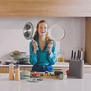 BergHOFF Balance Nonstick Recycled Aluminum Ceramic 9.5-in. Frying Pan and 13.75-in. Nylon Turner Set