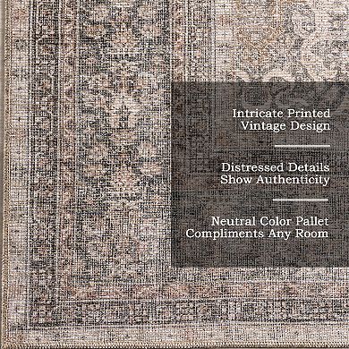 nuLOOM Hillstone Collection Traditional Vintage Medallion Area Rug