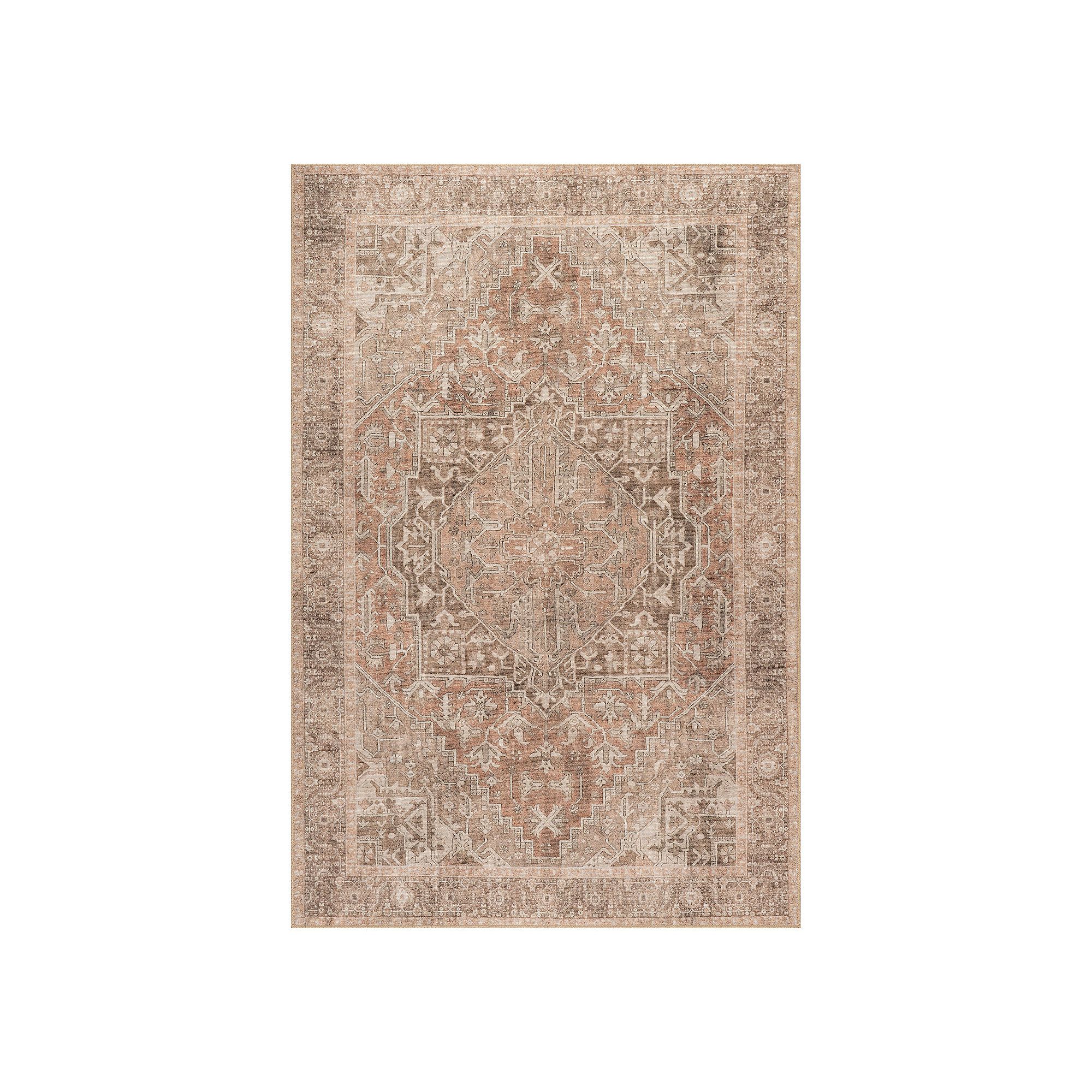 nuLOOM Hillstone Collection Traditional Vintage Medallion Area Rug, Light B