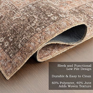 nuLOOM Hillstone Collection Traditional Vintage Medallion Area Rug