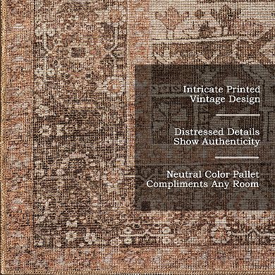 nuLOOM Hillstone Collection Traditional Vintage Medallion Area Rug