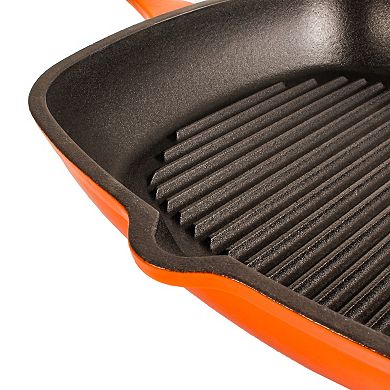 BergHOFF Neo 2-piece Cast Iron 11-in. Grill Pan & Steak Press